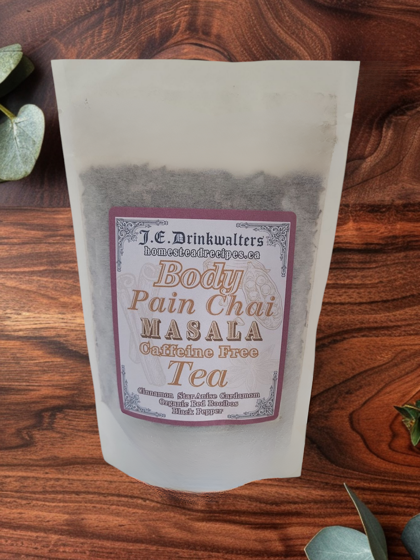 Gingerbread Chai aka Body Pain Chai Loose Leaf Tea Caffeine Free