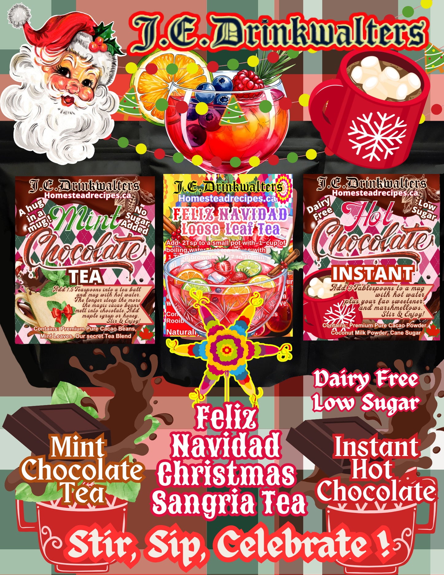 Feliz Navidad Christmas Sangria Tea New!